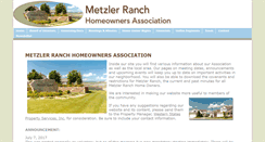 Desktop Screenshot of metzlerranchhoa.com